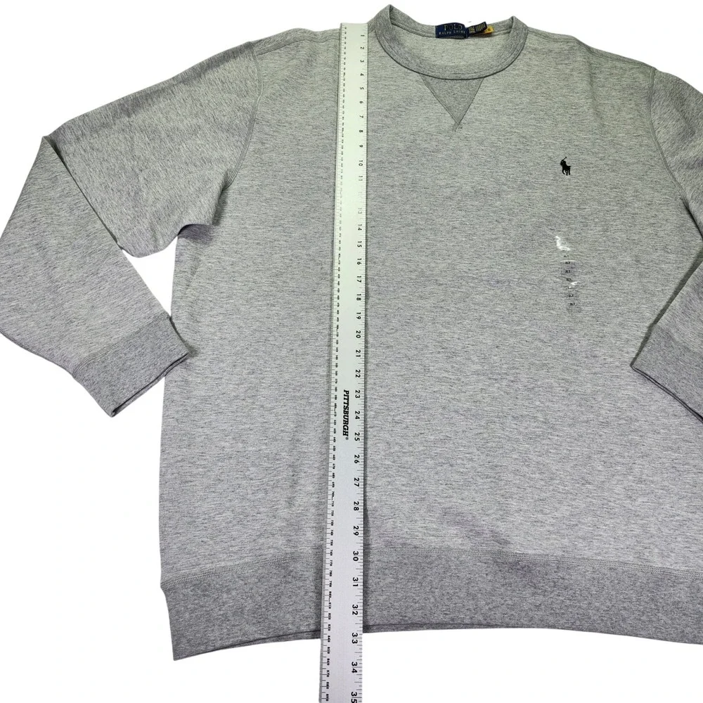 Polo Ralph‎ Lauren Mens Crewneck Fleece Sweatshirt Heather Gray 2XLT  Logo NEW
